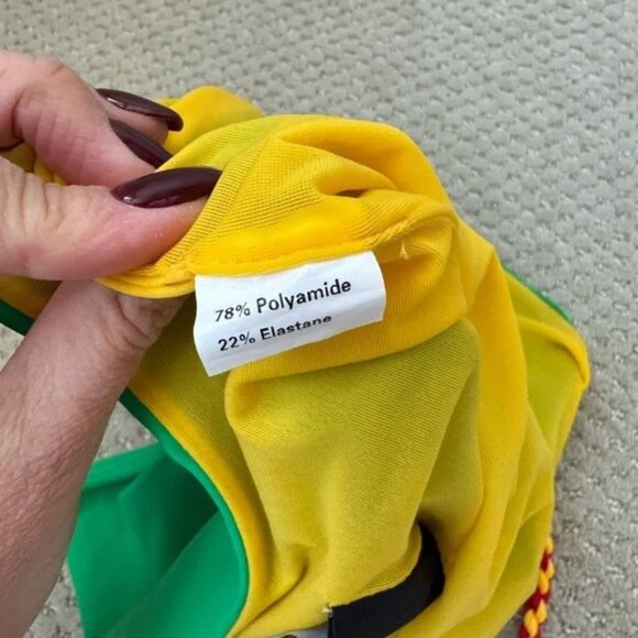 Paper London Green One Piece Swimsuit Braided Straps Low Back Size M - Picture 9 of 9